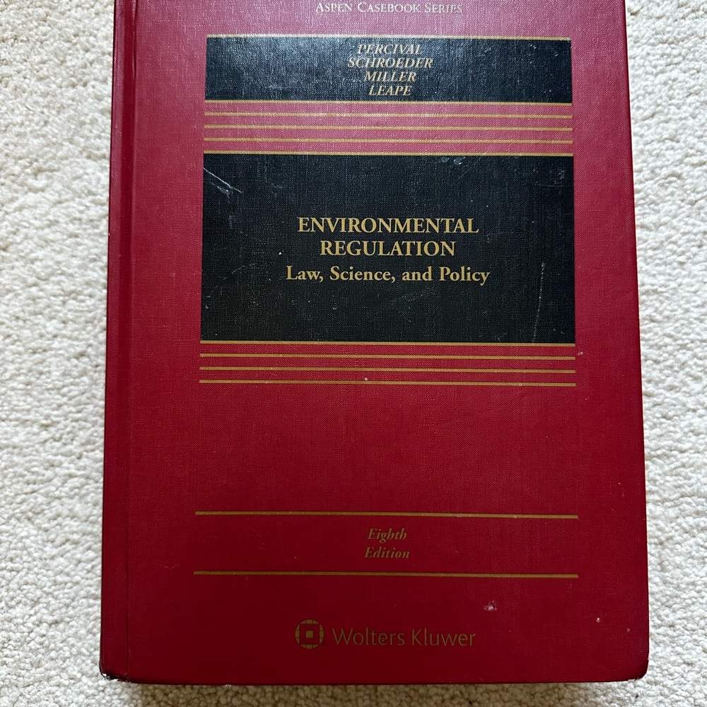 Environmental Regulation Textbook by Wolters Kluwer